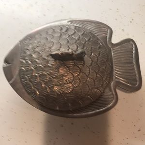 Pewter fish dish